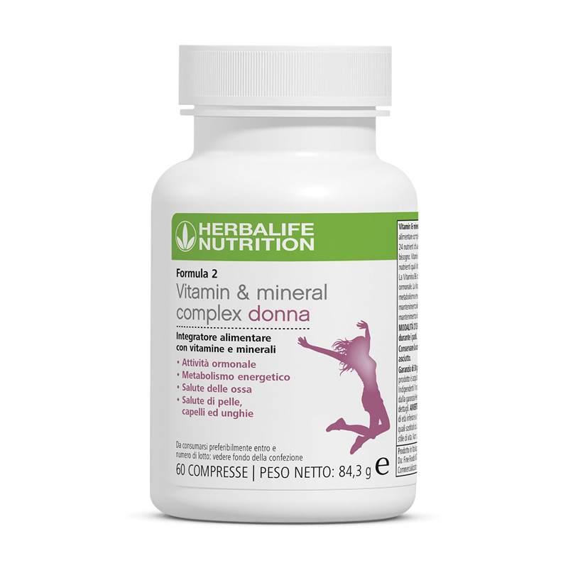 Integratore Alimentare Formula 2 Vitamin Mineral Complex Donna 60 Compresse Herbalife Nutrition It